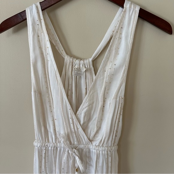 L*Space Kenzie Magic Hour Cover-Up Dress in Cream Metallic - Size XS - Picture 8 of 11
